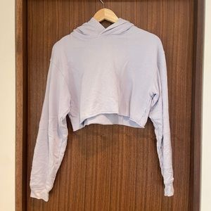 TNA light purple cropped hoodie